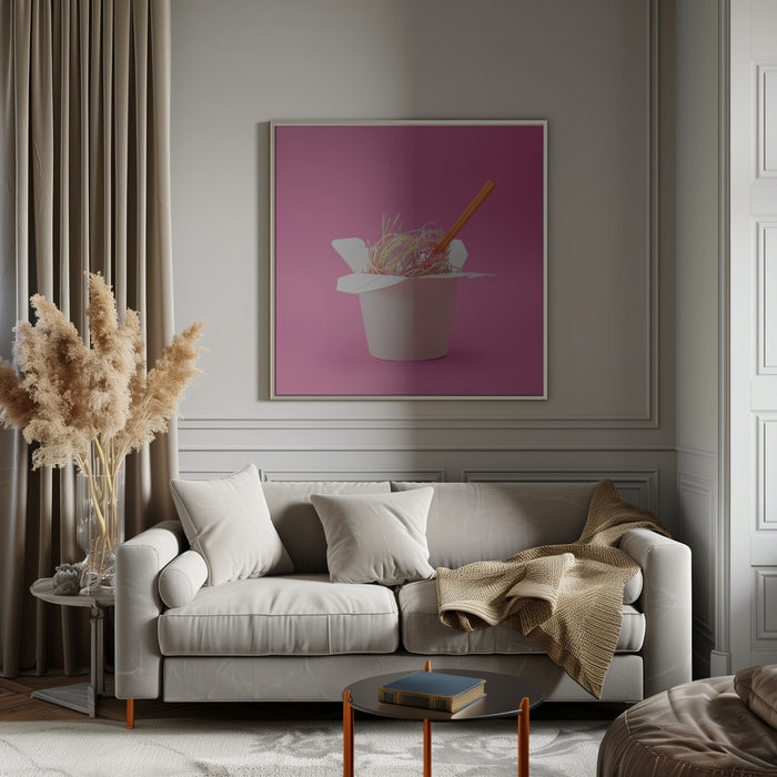 Scobidou Noodles by Julia Ramiro Square Canvas Print Art for Modern Home Decor. Decorate your office or living room with canvas artwork
