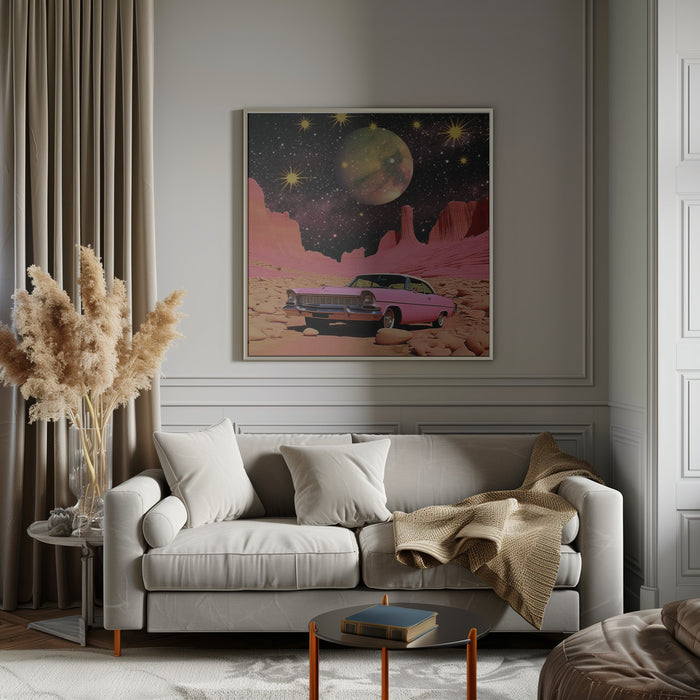 SpaceRide 3.0 by Samantha Hearn Square Canvas Print Art for Modern Home Decor. Decorate your office or living room with canvas artwork