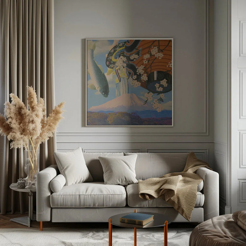 Koi by CosmoZach Square Canvas Print Art for Modern Home Decor. Decorate your office or living room with canvas artwork