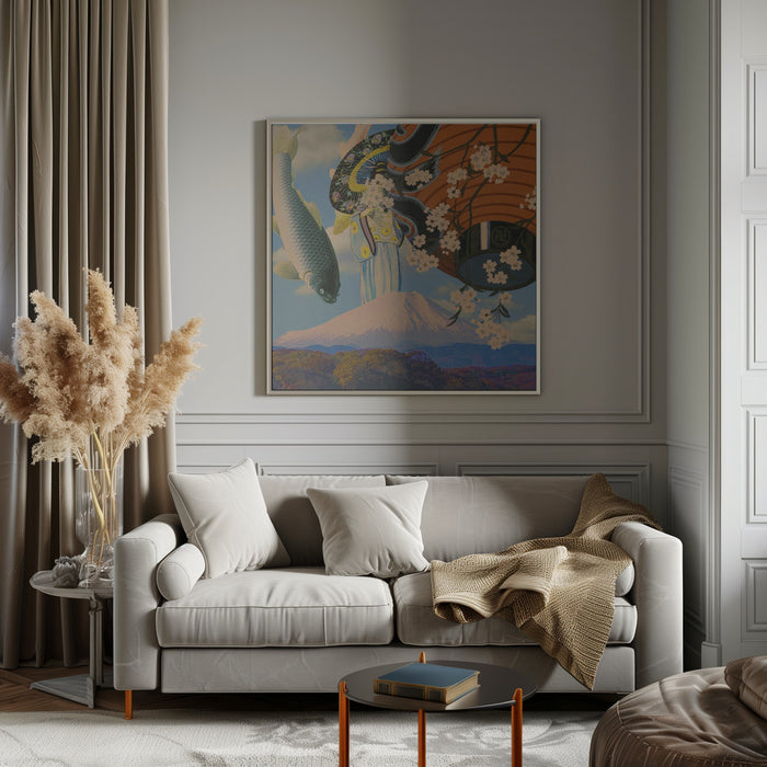 Koi by CosmoZach Square Canvas Print Art for Modern Home Decor. Decorate your office or living room with canvas artwork