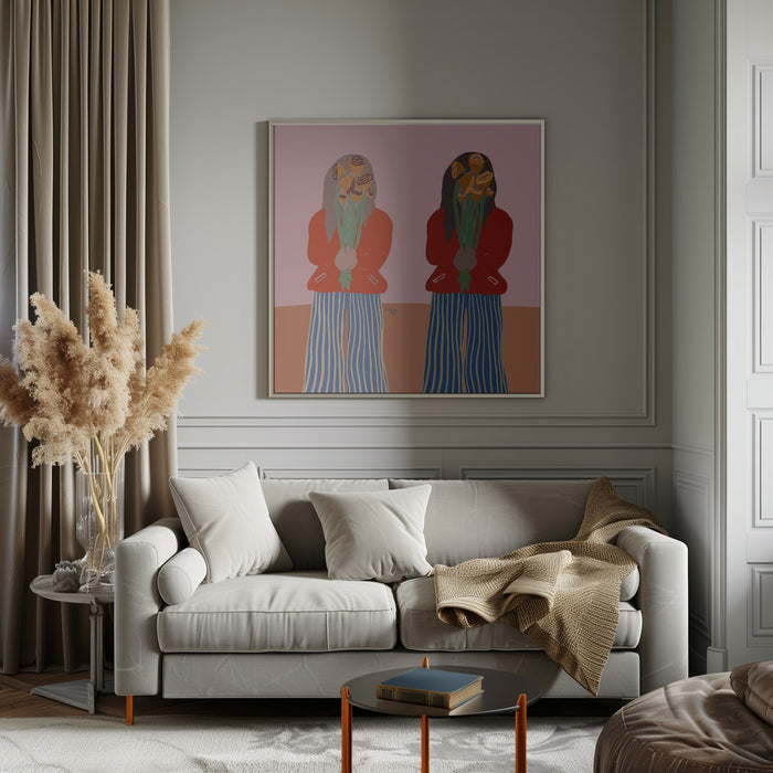 Gemini by Alix Campbell Square Canvas Print Art for Modern Home Decor. Decorate your office or living room with canvas artwork
