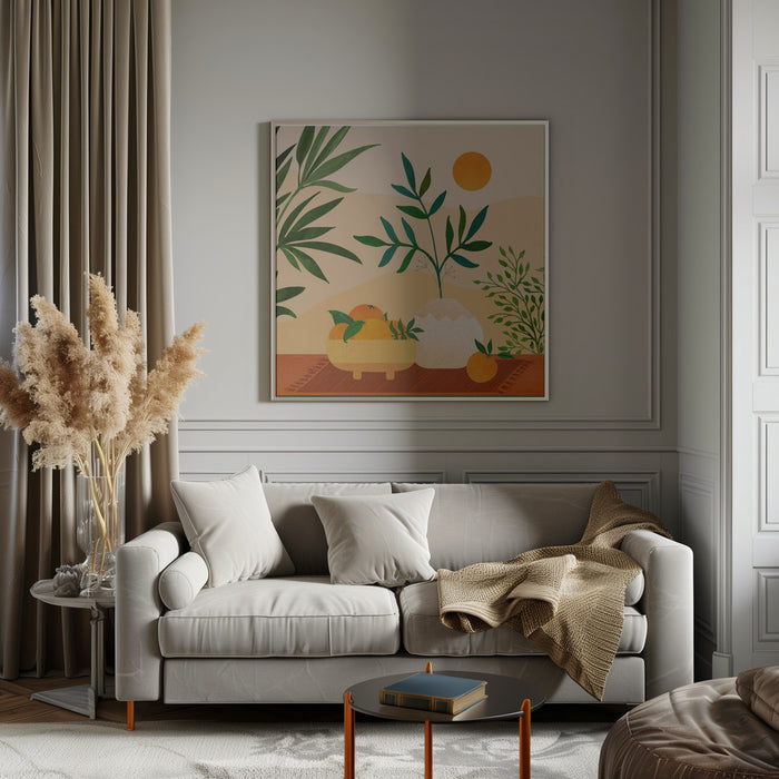 Boho Summer by Kristian Gallagher Square Canvas Print Art for Modern Home Decor. Decorate your office or living room with canvas artwork