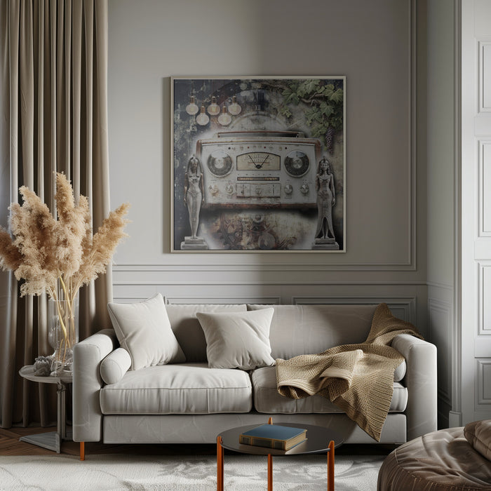 Radio 3 by Rafal Kulik Square Canvas Print Art for Modern Home Decor. Decorate your office or living room with canvas artwork