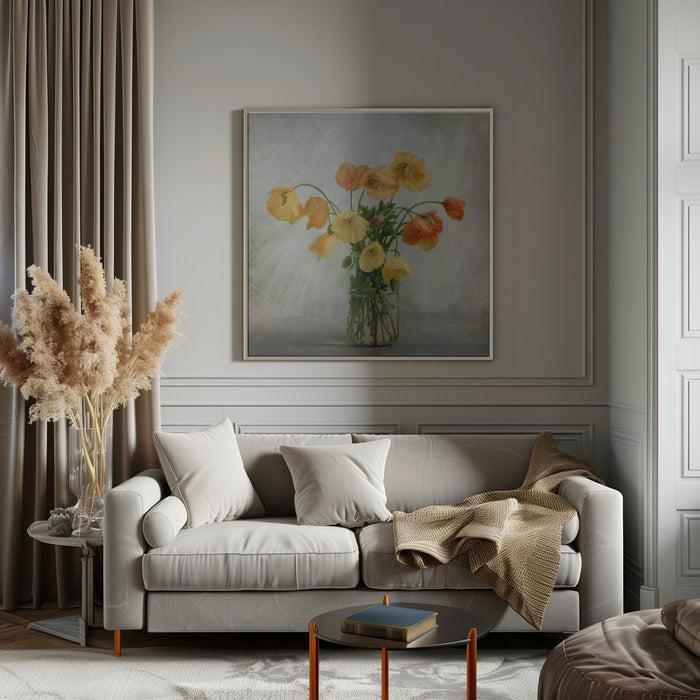 In the window by Mandy Disher Square Canvas Print Art for Modern Home Decor. Decorate your office or living room with canvas artwork