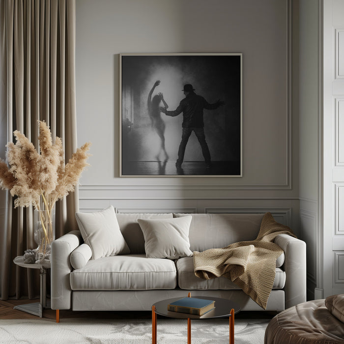 the invisible wall by Roswitha Schleicher-Schwarz Square Canvas Print Art for Modern Home Decor. Decorate your office or living room with canvas artwork