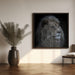 Proud Lion Square Canvas Art  Louise Wolbers 