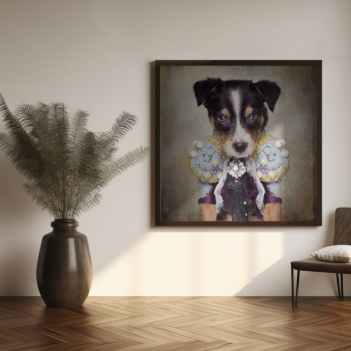 Shelter Pets Project - Loki Square Canvas Art  Tammy Swarek 