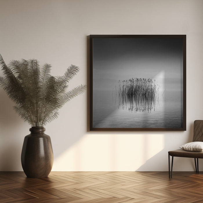 Black and White Silence Square Canvas Art  George Digalakis 
