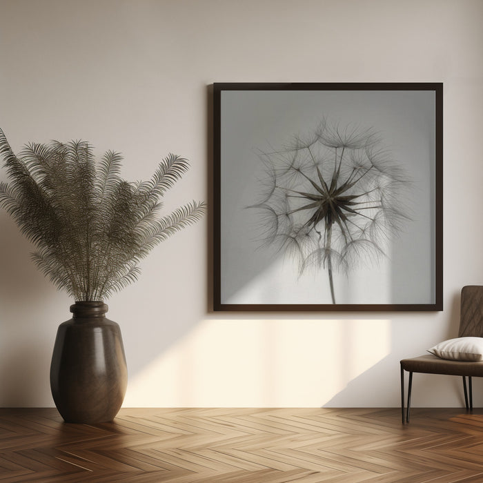 Tragopogon Square Canvas Art  Lotte Grønkjær 