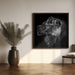 Lion and  lioness portrait Square Canvas Art  Laurent Lothare Dambreville 