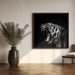 Primal Yawn #4 Square Canvas Art  Christian Meermann 