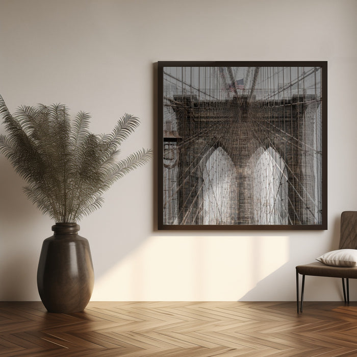 bbrriiddggee by Peter Pfeiffer Square Canvas Print Art for Modern Home Decor. Decorate your office or living room with canvas artwork