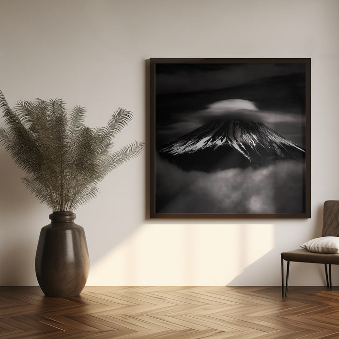 The last Fujiyama in Heisei by Masayuki Nozaki Square Canvas Print Art for Modern Home Decor. Decorate your office or living room with canvas artwork