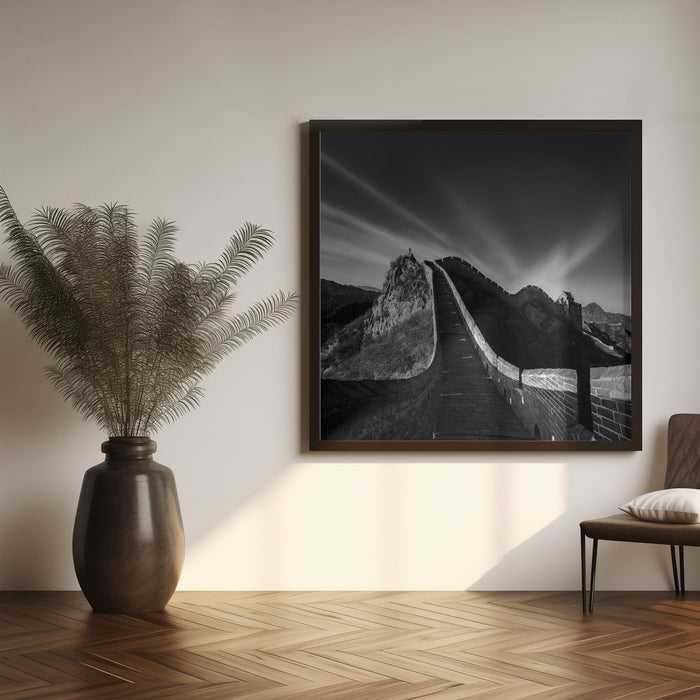 Photographing the Great Wall by Hua Zhu Square Canvas Print Art for Modern Home Decor. Decorate your office or living room with canvas artwork