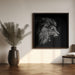 Roaring Lion #2 Square Canvas Art  Christian Meermann 