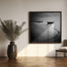 Calm Lake Boats by Marco Faria Square Canvas Print Art for Modern Home Decor. Decorate your office or living room with canvas artwork