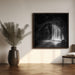 Paleokaria Waterfall by George Digalakis Square Canvas Print Art for Modern Home Decor. Decorate your office or living room with canvas artwork