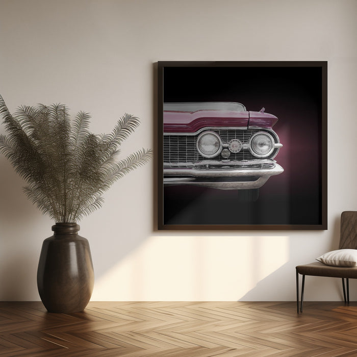 US classic car 1959 Super 88 by Beate Gube Square Canvas Print Art for Modern Home Decor. Decorate your office or living room with canvas artwork