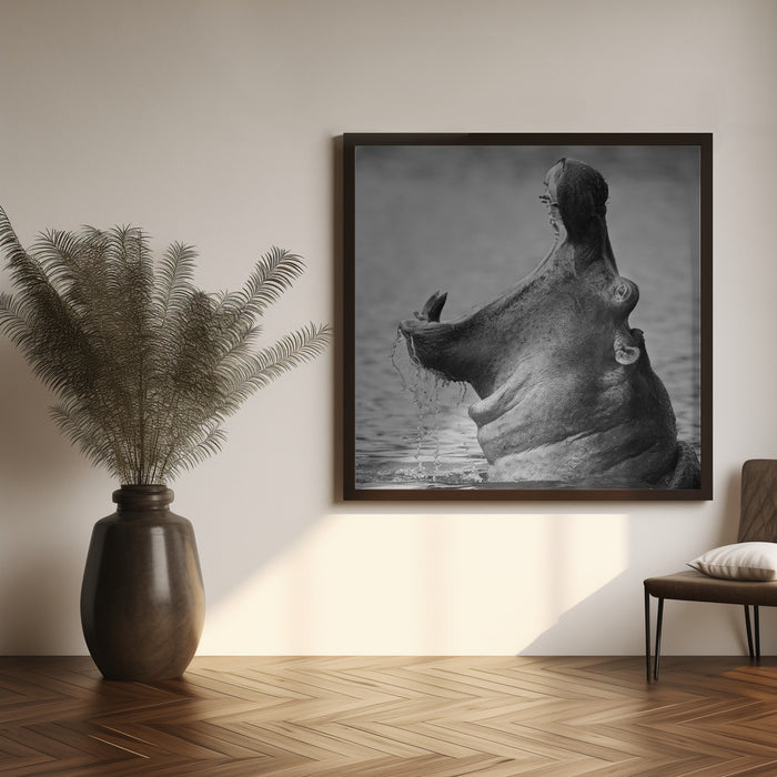 The Mouth by Marco Pozzi Square Canvas Print Art for Modern Home Decor. Decorate your office or living room with canvas artwork