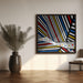 Mondriaan coloured hall by Huib Limberg Square Canvas Print Art for Modern Home Decor. Decorate your office or living room with canvas artwork