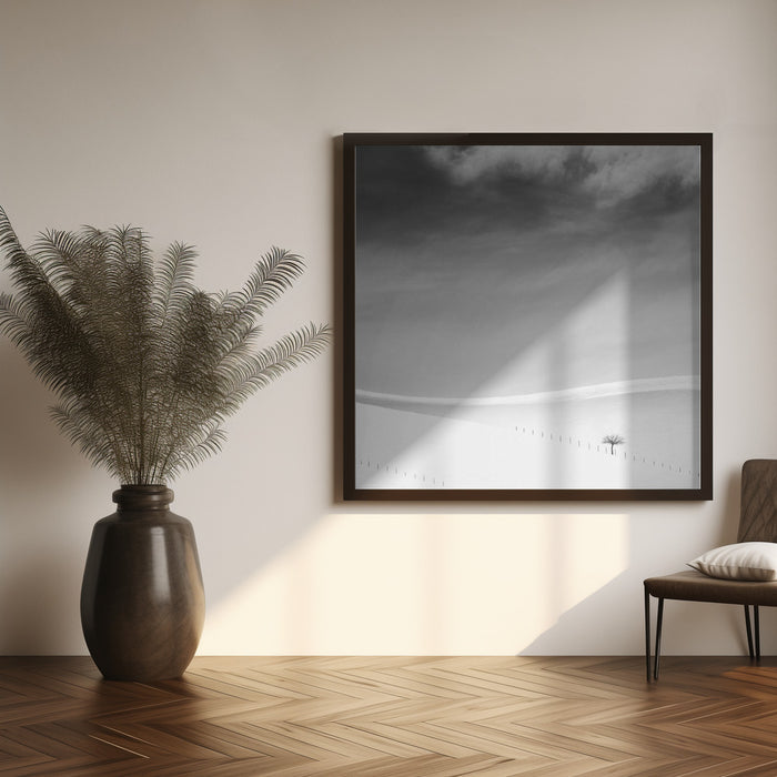 Single tree by MOSTAFA NODEH Square Canvas Print Art for Modern Home Decor. Decorate your office or living room with canvas artwork
