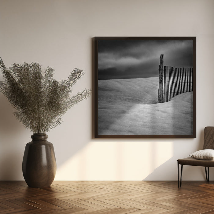 Fence by Elisabeth van Helden Square Canvas Print Art for Modern Home Decor. Decorate your office or living room with canvas artwork