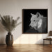 White Wolf #2 by Christian Meermann Square Canvas Print Art for Modern Home Decor. Decorate your office or living room with canvas artwork
