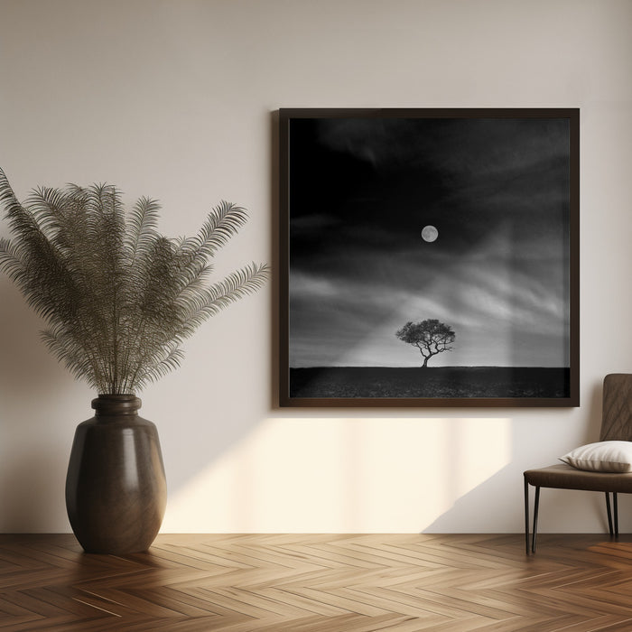 Stories under the Moon (No.5) by Hsiao-Yang Fei Square Canvas Print Art for Modern Home Decor. Decorate your office or living room with canvas artwork