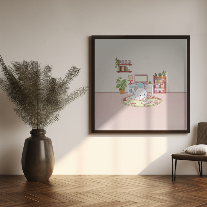 Kitty Room Square Canvas Art  Xuan Thai 