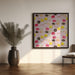 Watercolor donuts pattern in pink by Rosana Laiz Blursbyai Square Canvas Print Art for Modern Home Decor. Decorate your office or living room with canvas artwork