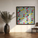 Watercolor donuts pattern in aqua by Rosana Laiz Blursbyai Square Canvas Print Art for Modern Home Decor. Decorate your office or living room with canvas artwork