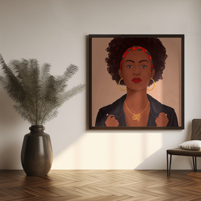 Boss Lady Square Canvas Art  Petra Holíková 