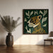 Tiger In Profile Square Canvas Art  Treechild 