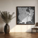 Highly detailed map of the United States, Olson by Rosana Laiz Blursbyai Square Canvas Print Art for Modern Home Decor. Decorate your office or living room with canvas artwork