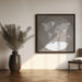 The world map in a circle muted brown Square Canvas Art Print  shopmodernmemory.com 