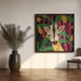 Giraffe-Animal Trilogy Square Canvas Art  Shriya Bhattacharya 