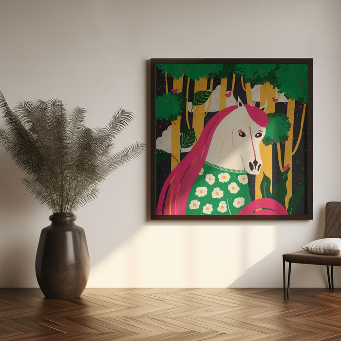 Horse-Animal Trilogy Square Canvas Art  Shriya Bhattacharya 
