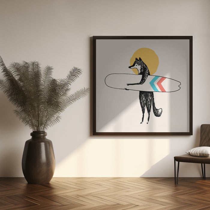 Here Comes the Sun Square Canvas Art  Florent Bodart 