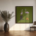 Fashion Flamingos Square Canvas Art  Florent Bodart 