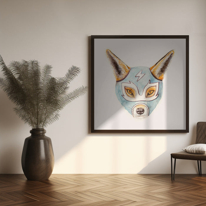 Andrew Fox Wrestler Square Canvas Art  Florent Bodart 