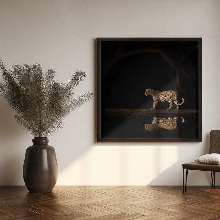 Inverted reflection in water by MIN LI Square Canvas Print Art for Modern Home Decor. Decorate your office or living room with canvas artwork