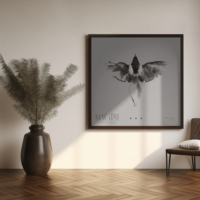 Magpie II Square Canvas Art  Gabriella Roberg 