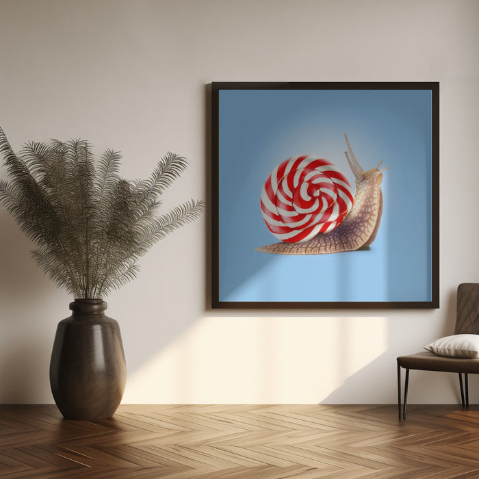 Snail Candy Square Canvas Art  Artem Pozdniakov 