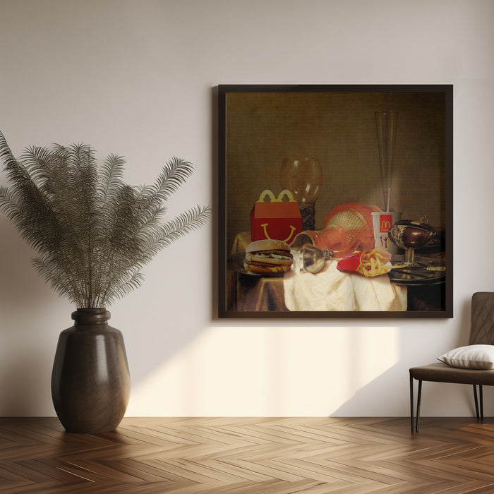 Classic dinner by Artem Pozdniakov Square Canvas Print Art for Modern Home Decor. Decorate your office or living room with canvas artwork