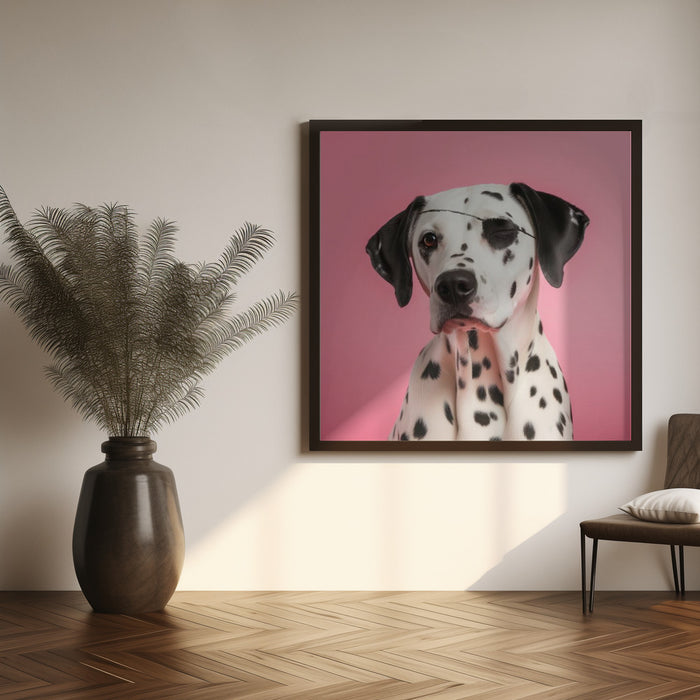 Pirate Dog Square Canvas Art  Artem Pozdniakov 