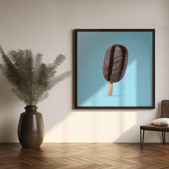 Ice Ice Coffee by Artem Pozdniakov Square Canvas Print Art for Modern Home Decor. Decorate your office or living room with canvas artwork