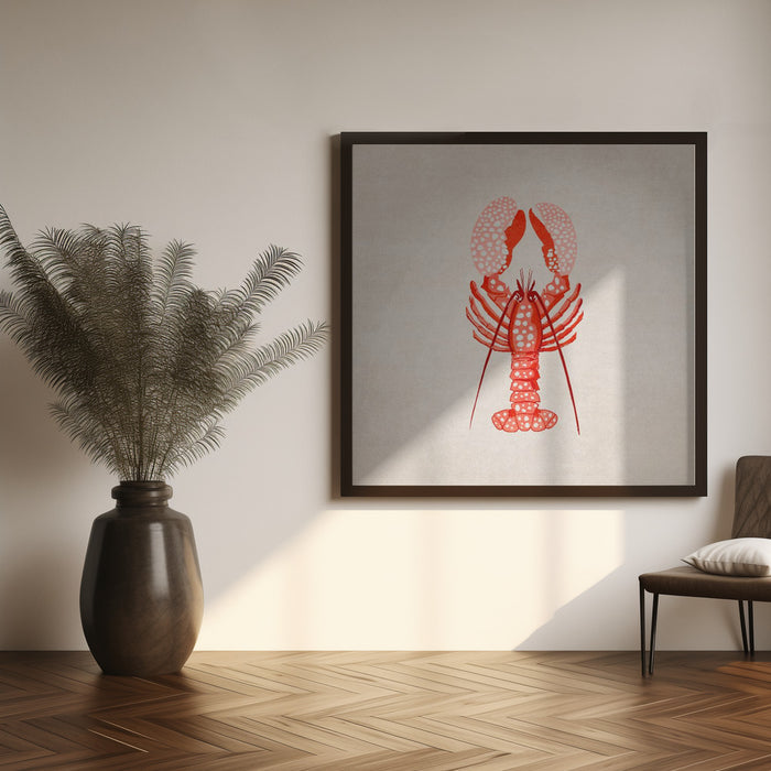Istakoz by Emel Tunaboylu Square Canvas Print Art for Modern Home Decor. Decorate your office or living room with canvas artwork