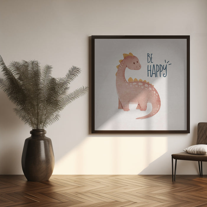 Dino Uzun Boyun by Emel Tunaboylu Square Canvas Print Art for Modern Home Decor. Decorate your office or living room with canvas artwork
