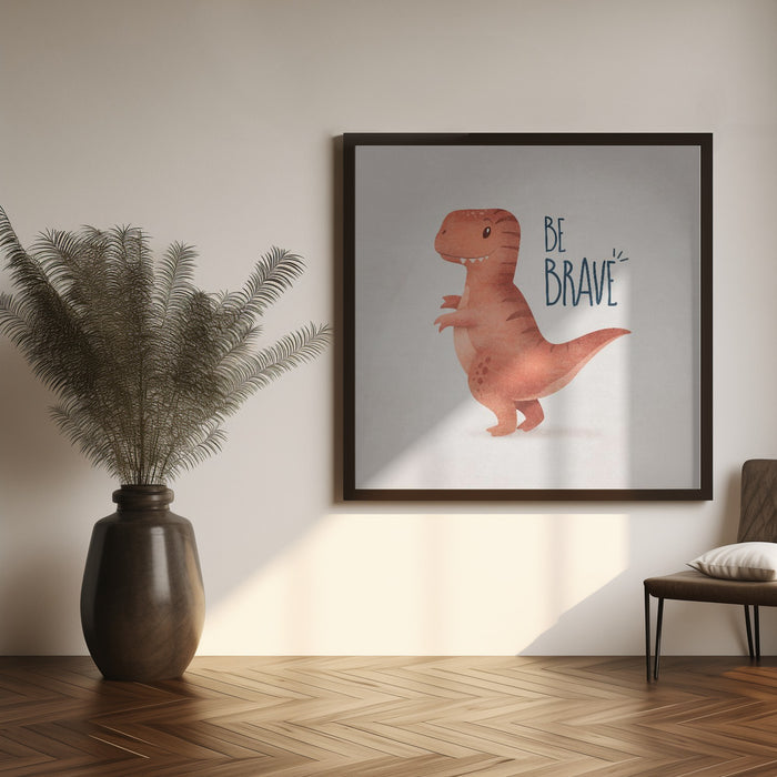 Dino Trex by Emel Tunaboylu Square Canvas Print Art for Modern Home Decor. Decorate your office or living room with canvas artwork