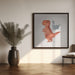 Dino Trex by Emel Tunaboylu Square Canvas Print Art for Modern Home Decor. Decorate your office or living room with canvas artwork